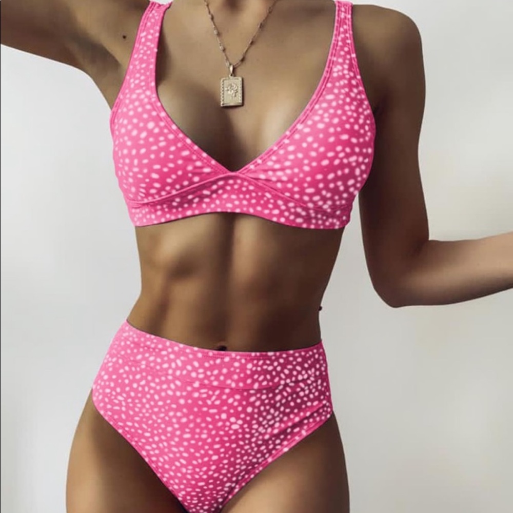 Shein hot pink bikini set size M NWT
